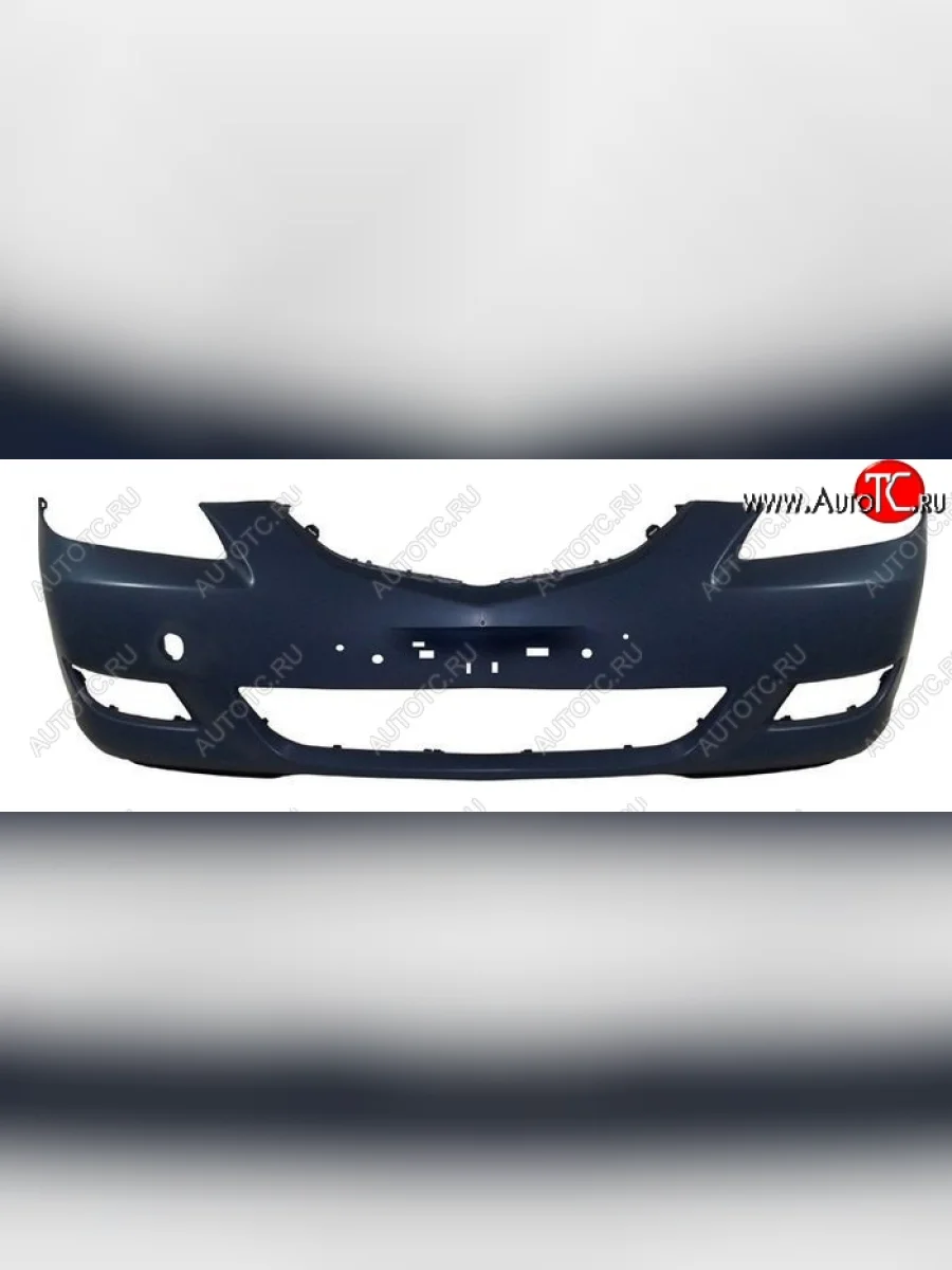 Передний бампер SAT (пр-во Тайвань) Mazda 3/Axela BK дорестайлинг, хэтчбэк (2003-2006) (Неокрашенный)  с доставкой в г. Керчь