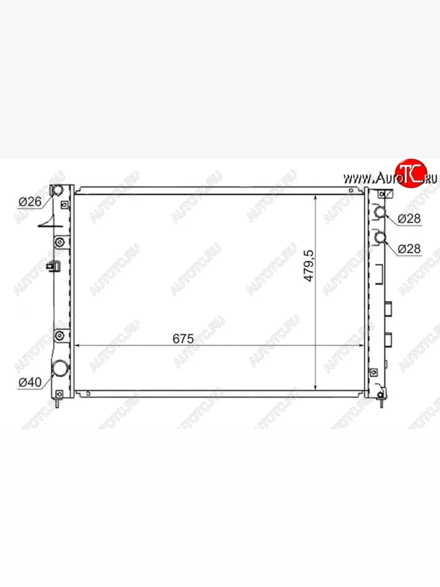 Радиатор двигателя SAT Subaru Tribeca (2005-2007)  в Керчи Республика Крым
