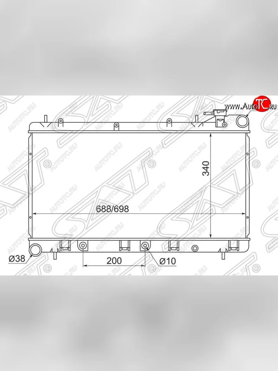 Радиатор двигателя SAT Subaru Forester SF дорестайлинг (1997-2000)  в Самаре Самарской области