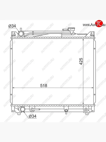 Радиатор двигателя SAT Suzuki Escudo 2 (1997-2006)