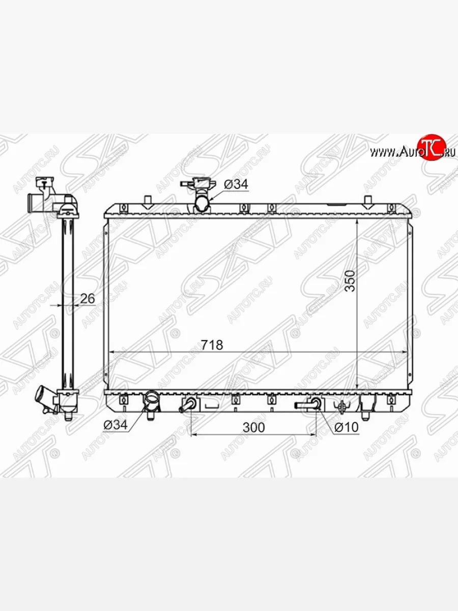 Радиатор двигателя SAT Suzuki Aerio RA21S, RC51S седан дорестайлинг (2001-2003)  в Керчи Республика Крым