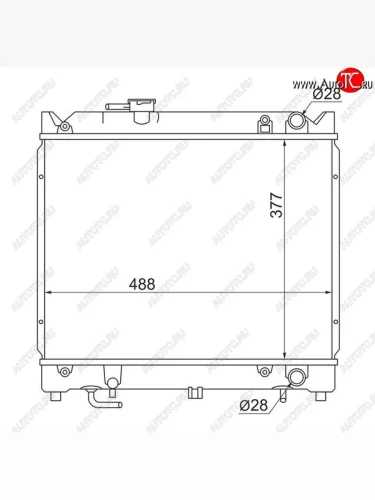 Радиатор двигателя SAT Suzuki Escudo 1 дорестайлинг (1988-1994)