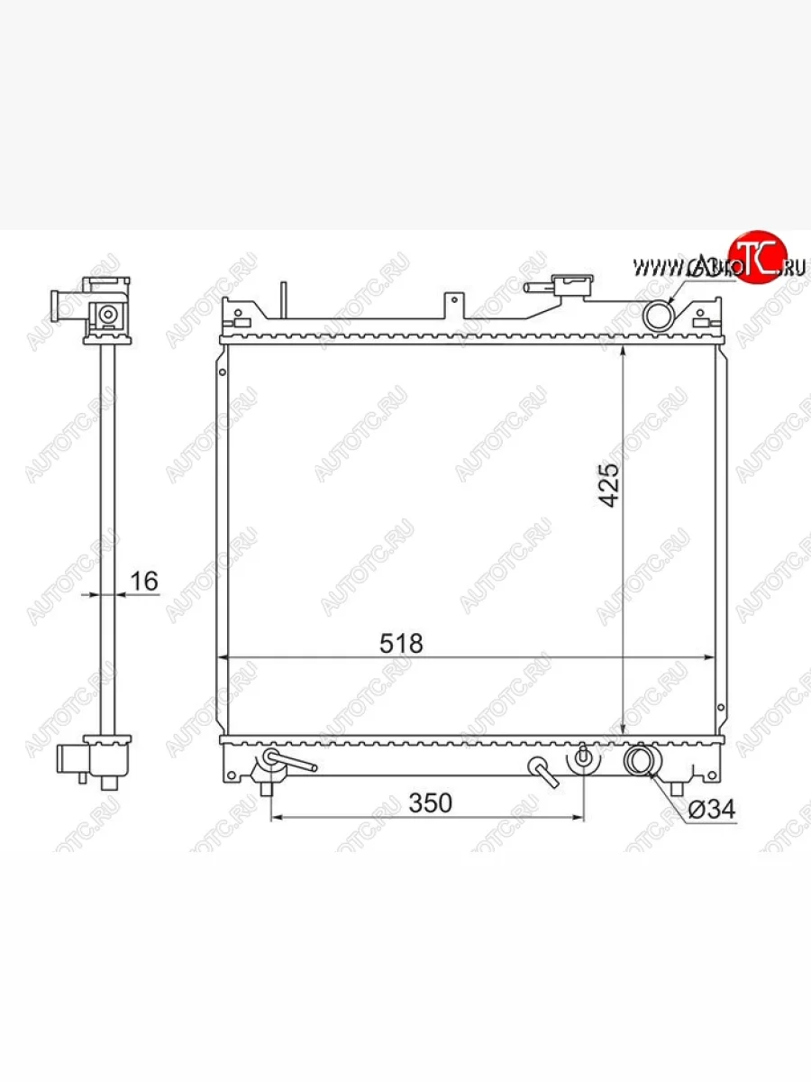 Радиатор двигателя SAT Suzuki Escudo 2 (1997-2006)  в Перми Пермском крае