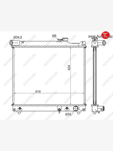Радиатор двигателя SAT Suzuki Escudo 2 (1997-2006)