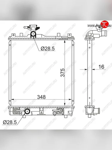 Радиатор двигателя SAT Mazda AZ-Wagon (2004-2008)