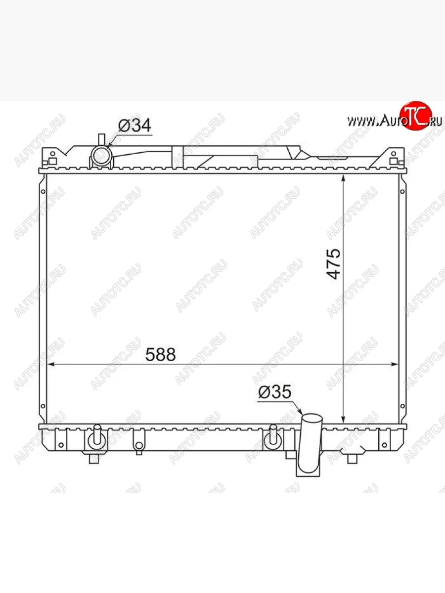 Радиатор двигателя SAT Suzuki Escudo 2 (1997-2006)  с доставкой в г. Керчь