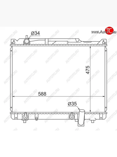 Радиатор двигателя SAT Suzuki Escudo 2 (1997-2006)