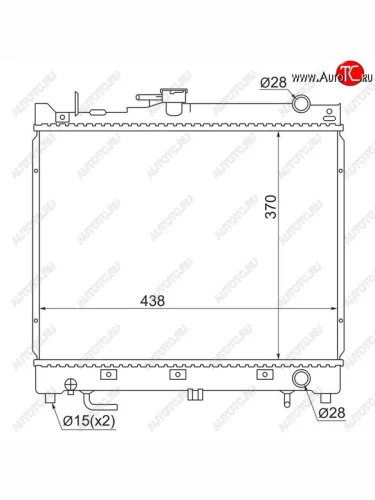 Радиатор двигателя SAT Suzuki Jimny JB23/JB43 дорестайлинг (1998-2001)