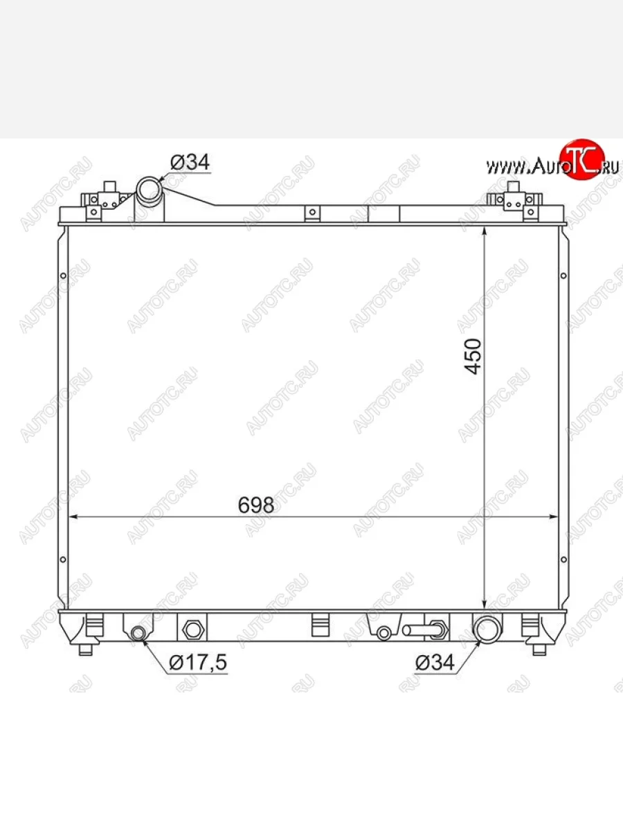 Радиатор двигателя SAT Suzuki Escudo 3 дорестайлинг (2006-2008)  с доставкой в г. Керчь
