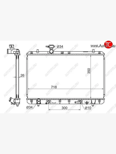 Радиатор двигателя SAT Suzuki Liana хэтчбэк (2001-2007)