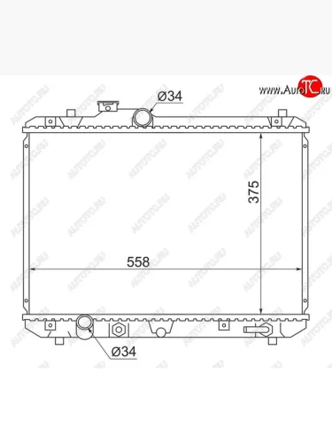 Радиатор двигателя SAT Suzuki Swift ZC дорестайлинг, хэтчбэк 5 дв. (2003-2008)