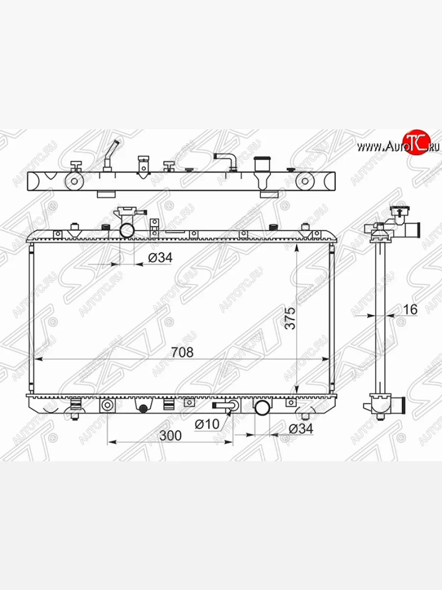Радиатор двигателя SAT Suzuki SX4 GYA,GYB  рестайлинг, хэтчбэк (2010-2016)  в Керчи Республика Крым
