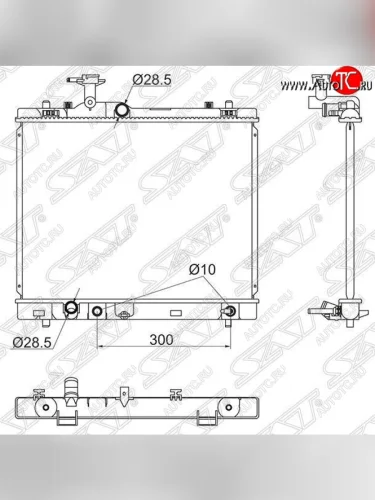 Радиатор двигателя SAT Suzuki Swift ZC72S дорестайлинг, хэтчбэк 5 дв. (2010-2013)