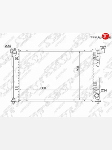 Радиатор двигателя SAT Toyota Allion T240 седан дорестайлинг (2001-2004)