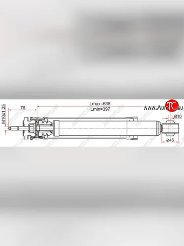 Амортизатор задний SAT Toyota Belta/Yaris  XP90 - Yaris  XP90