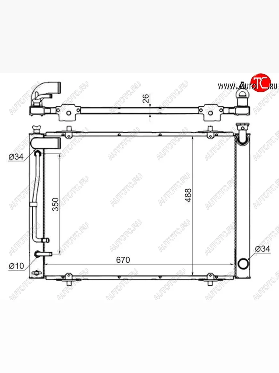 Радиатор двигателя SAT Toyota Alphard H10 дорестайлинг (2002-2005)  в Керчи Республика Крым