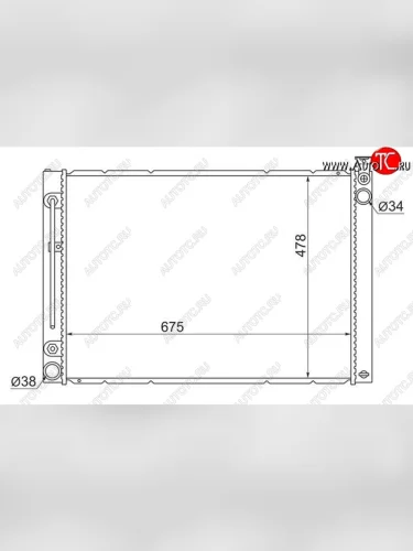 Радиатор двигателя SAT Toyota Alphard H10 дорестайлинг (2002-2005)