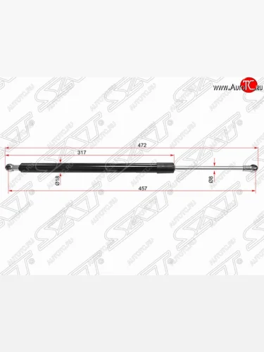 Газовый упор крышки багажника SAT Ford Focus  1 (1998-2002) седан дорестайлинг