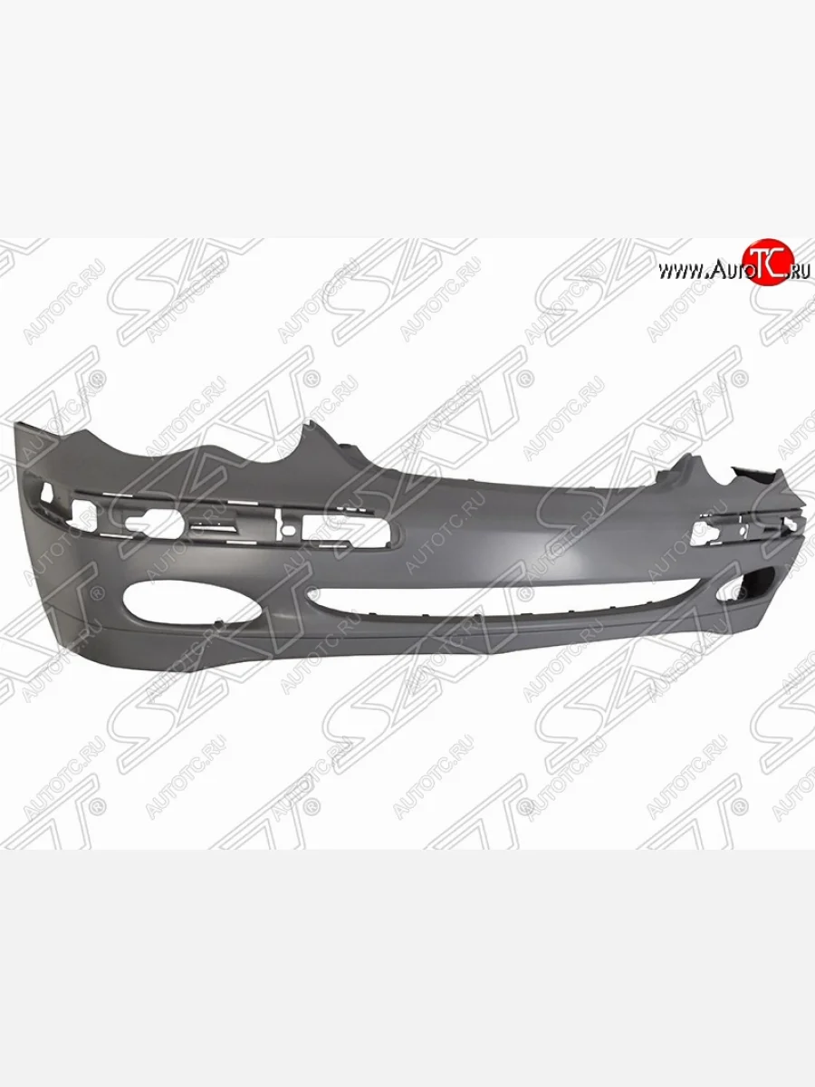 Передний бампер SAT (пр-во Тайвань) Mercedes-Benz C-Class W203 дорестайлинг седан (2000-2004) (Неокрашенный)  в Керчи Республика Крым