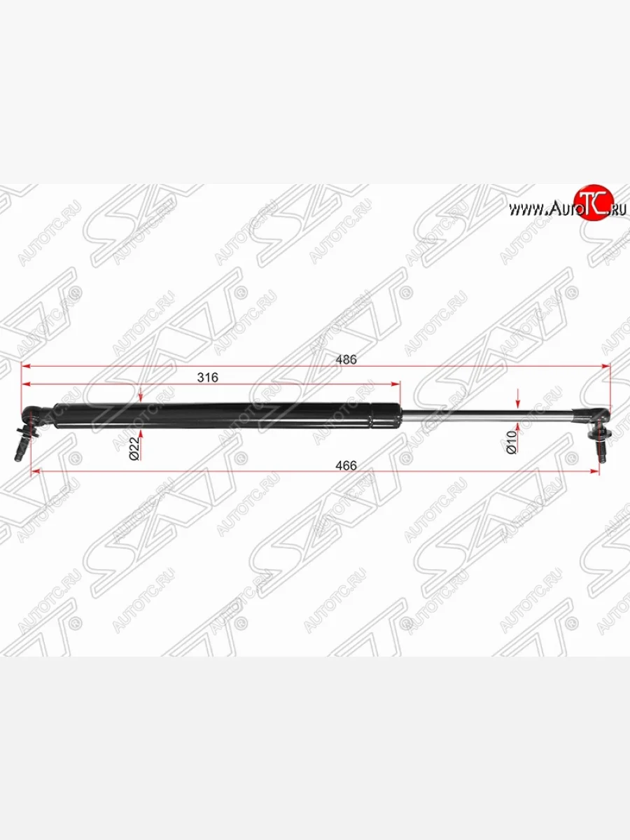 Упор крышки багажника SAT (газовый) Jeep Grand Cherokee WJ (1998-2005)  в Самаре Самарской области