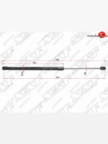 Газовый упор крышки багажника SAT Opel Meriva  A (2002-2010)
