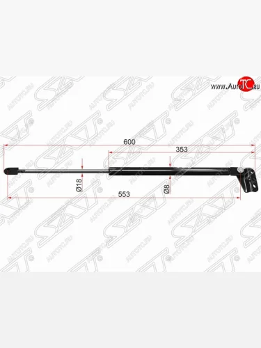 Газовый упор крышки багажника SAT (RD5)  Газовый упор крышки багажника SAT (RD5)