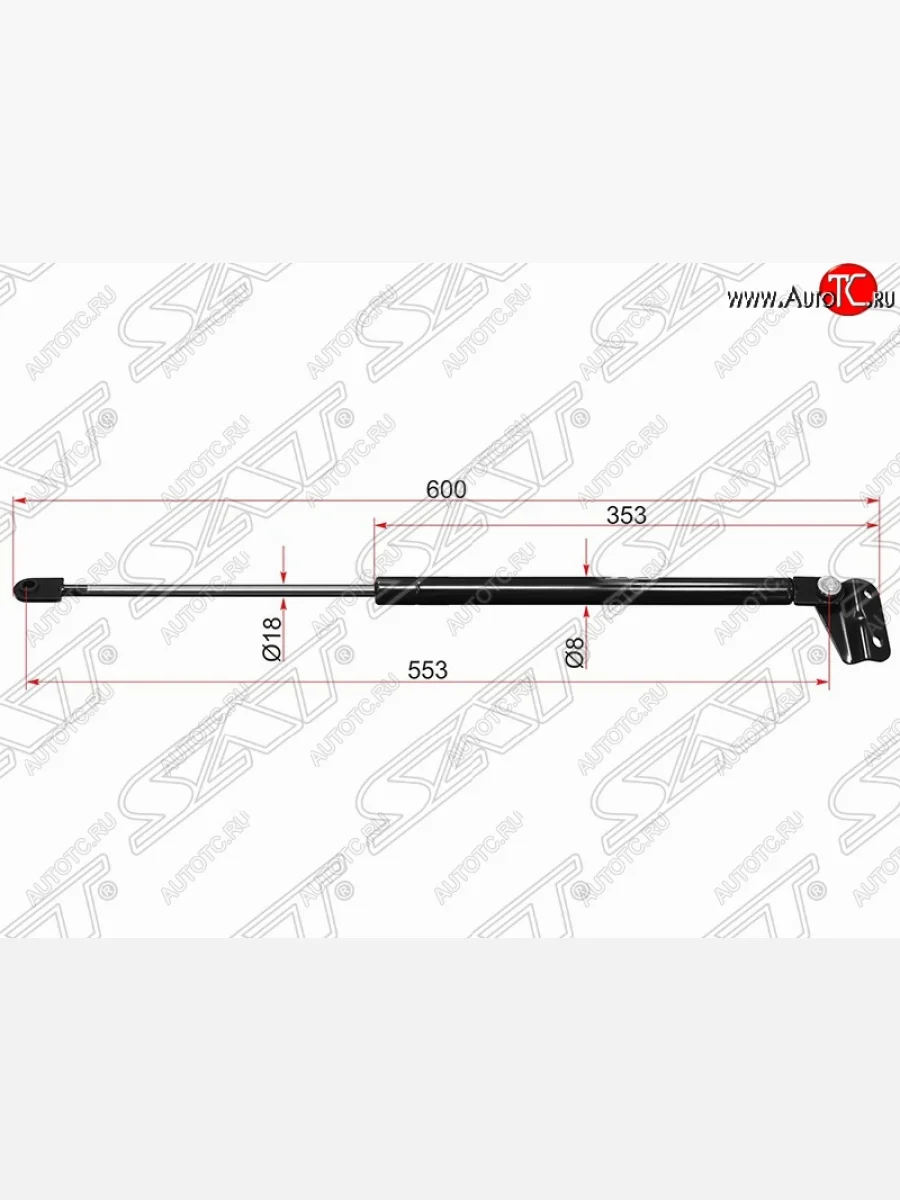 Газовый упор крышки багажника SAT (RD5) Honda CR-V RD4,RD5,RD6,RD7,RD9  дорестайлинг (2001-2004)  в Керчи Республика Крым