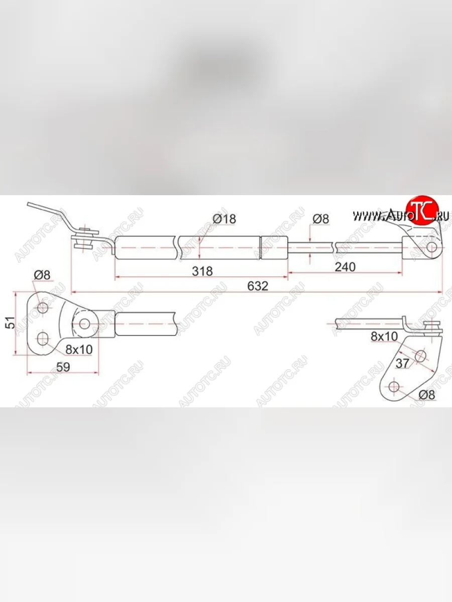 Упор крышки багажника SAT (газовый) Mazda Demio 1 DW дорестайлинг (1996-1999)  в Самаре Самарской области