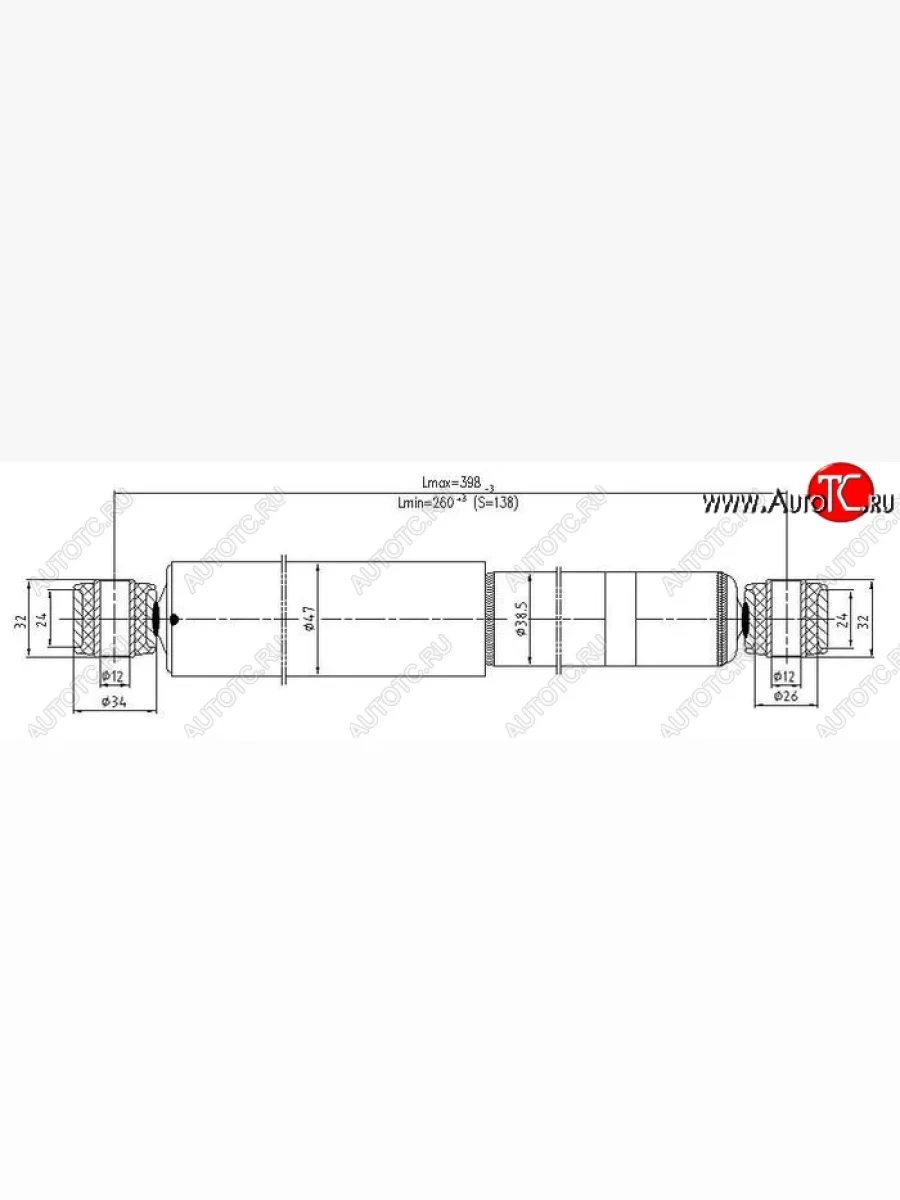 Амортизатор задний SAT (LH=RH, Сборка Узбекистан) Daewoo Matiz M150 рестайлинг (2000-2016)  в Керчи Республика Крым