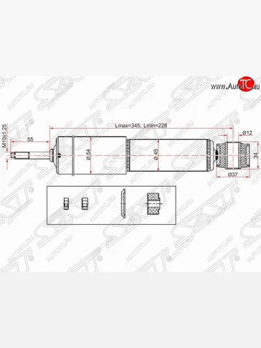 Амортизатор задний SAT Mitsubishi Challenger  K9-W - Pajero Sport  PA