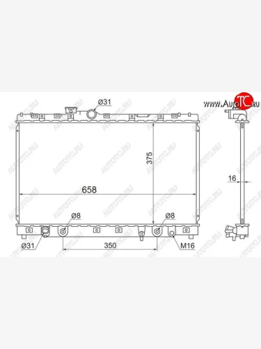 Радиатор двигателя SAT Toyota Altezza (1998-2005)