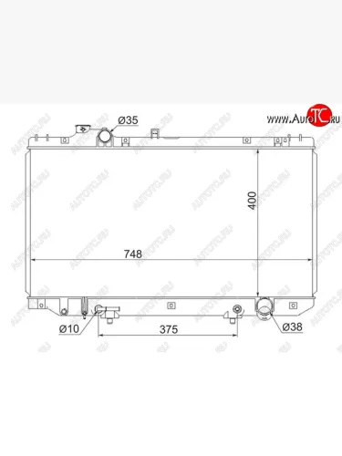 Радиатор двигателя SAT Toyota Aristo S160 дорестайлинг (1997-2001)