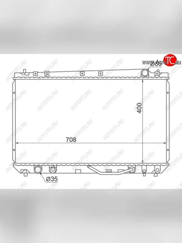 Радиатор двигателя SAT Toyota Pronard (1999-2004)