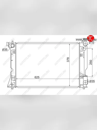 Радиатор двигателя SAT Toyota Avensis T250 седан дорестайлинг (2003-2006)