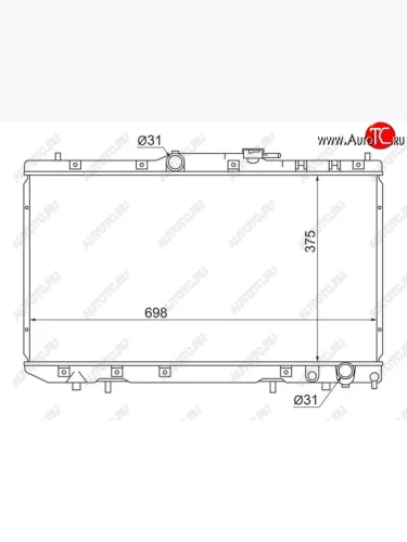 Радиатор двигателя SAT (DIESEL) Toyota Caldina T210 дорестайлинг универсал (1997-1999)