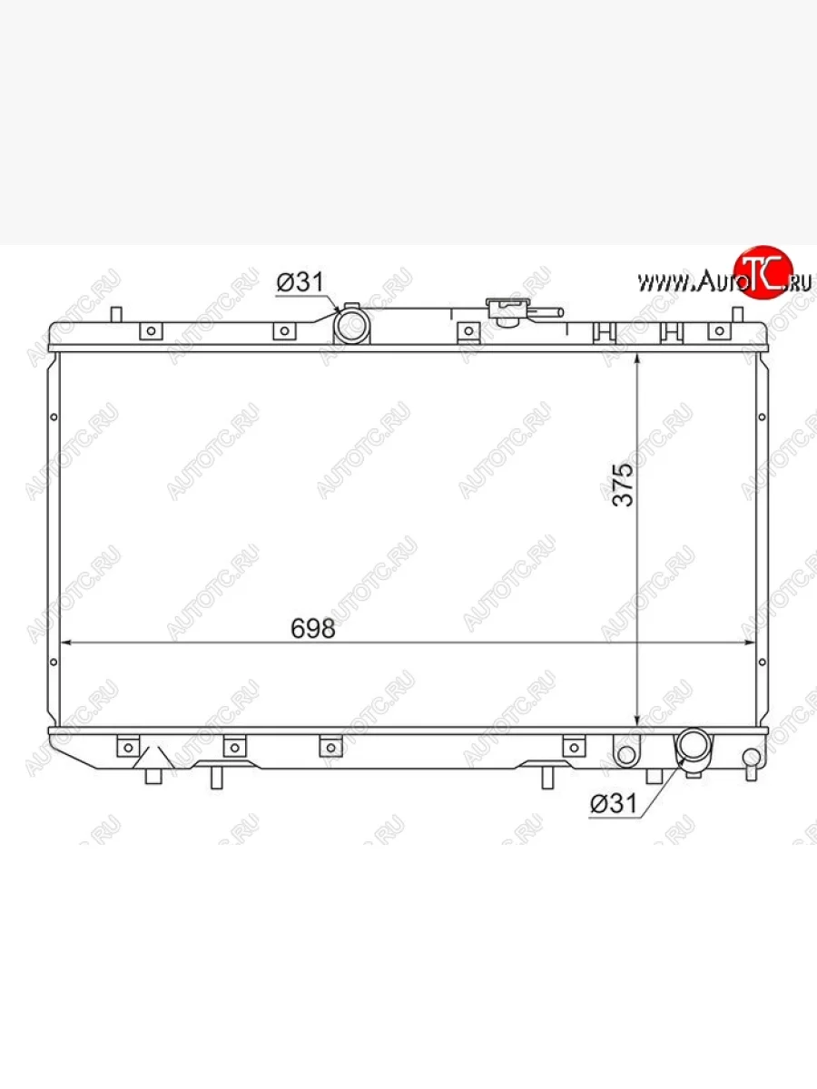 Радиатор двигателя SAT (DIESEL) Toyota Carina T190 седан дорестайлинг (1992-1994)  в Самаре Самарской области