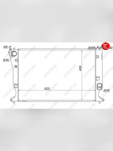 Радиатор двигателя SAT Toyota Avensis T250 седан дорестайлинг (2003-2006)
