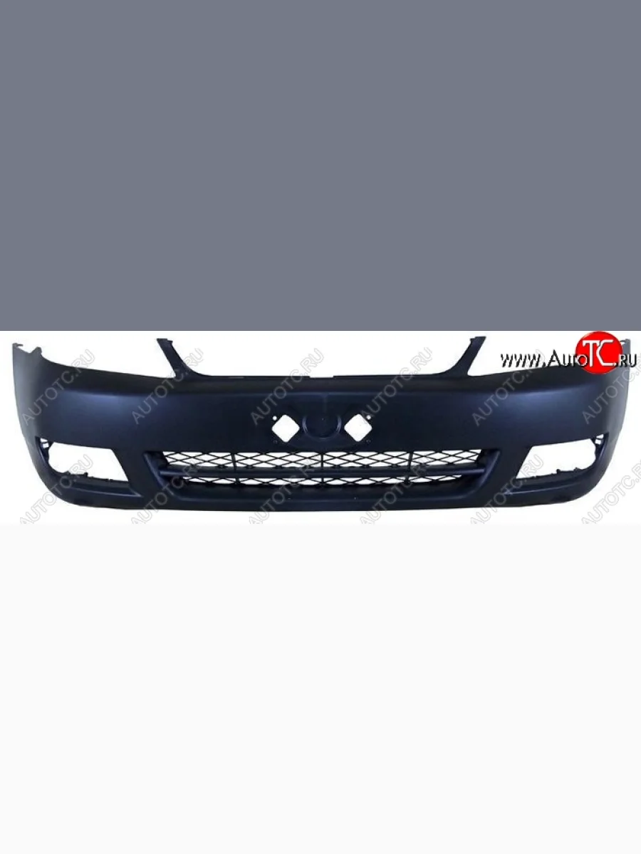 Передний бампер SAT (левый руль) Toyota Corolla E120 седан рестайлинг (2004-2007) (Неокрашенный)  в Керчи Республика Крым