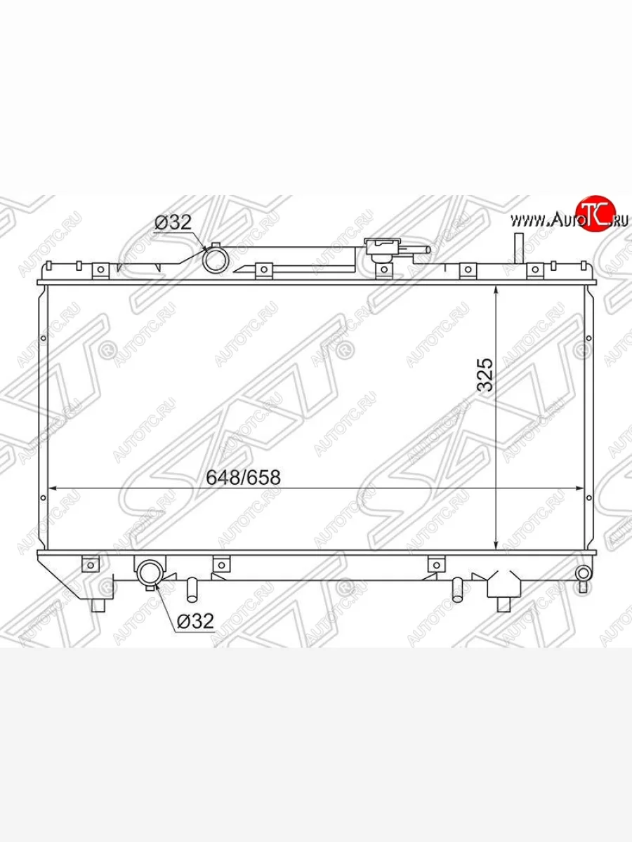Радиатор двигателя SAT Toyota Caldina T210 дорестайлинг универсал (1997-1999)  в Керчи Республика Крым