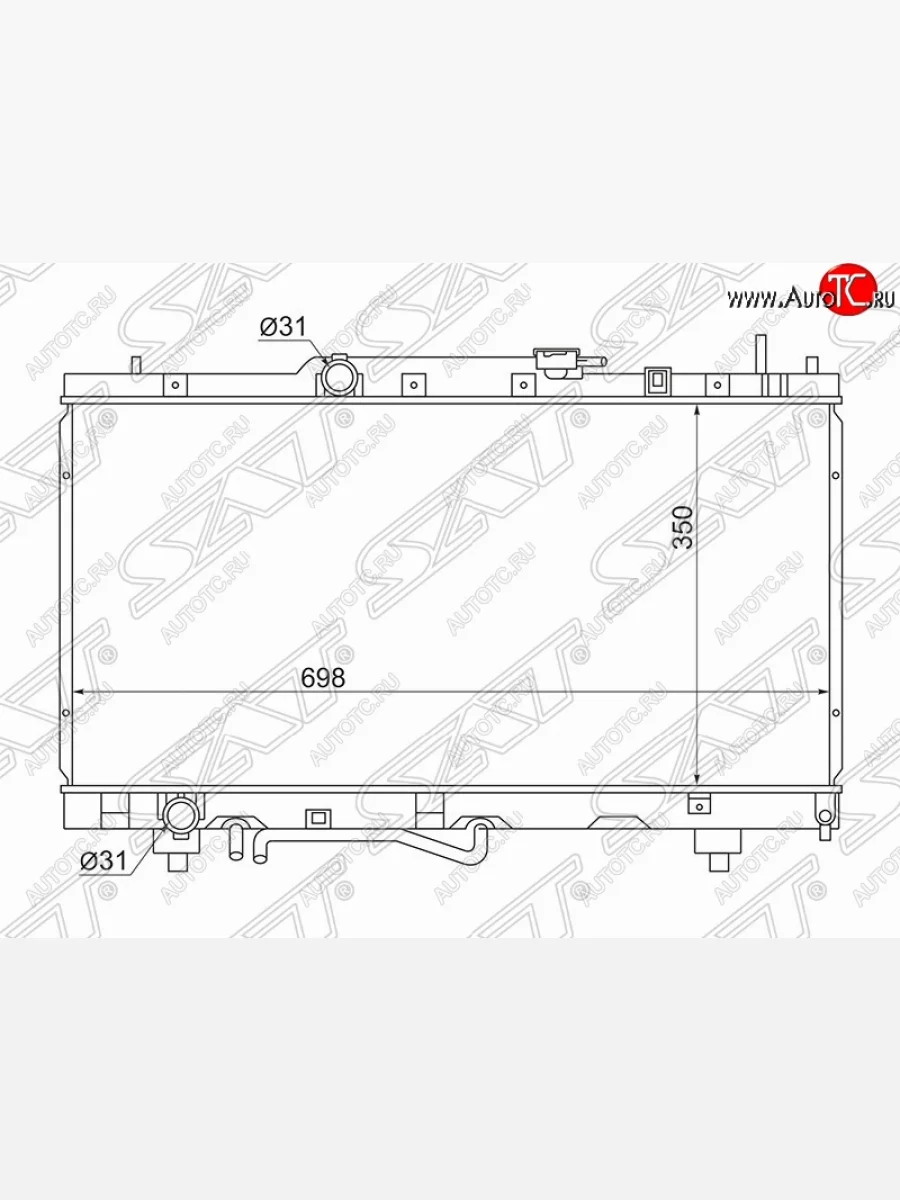 Радиатор двигателя SAT Toyota Carina T190 седан дорестайлинг (1992-1994)  в Керчи Республика Крым