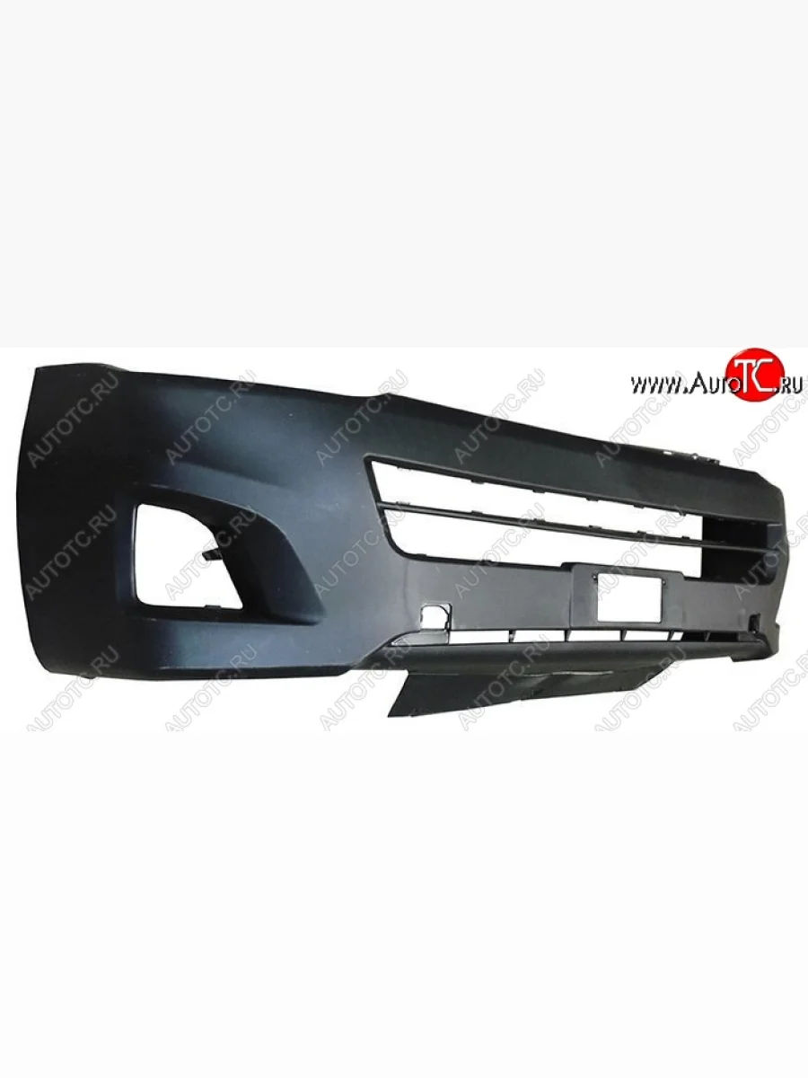 Передний бампер SAT (широкая кабина) Toyota Hiace H200 минивэн (Япония) 2-ой рестайлинг (2010-2013) (Неокрашенный)  в Самаре Самарской области