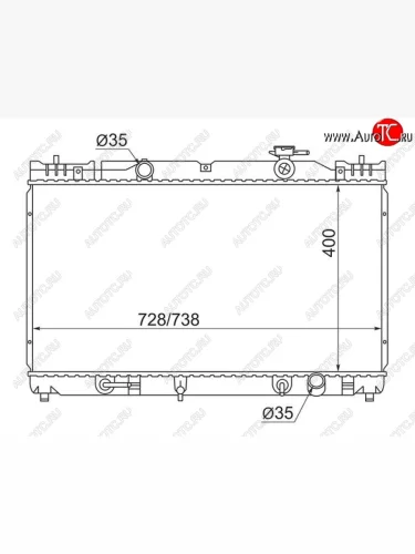 Радиатор двигателя SAT Toyota Camry XV30 дорестайлинг (2001-2004)
