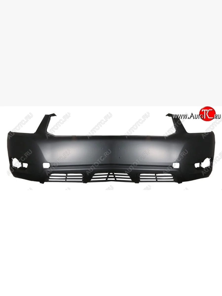 Передний бампер SAT Toyota Highlander XU40 дорестайлинг (2007-2010) (Неокрашенный)  в Самаре Самарской области