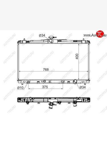 Радиатор двигателя SAT Toyota Camry XV50 дорестайлинг (2011-2014)