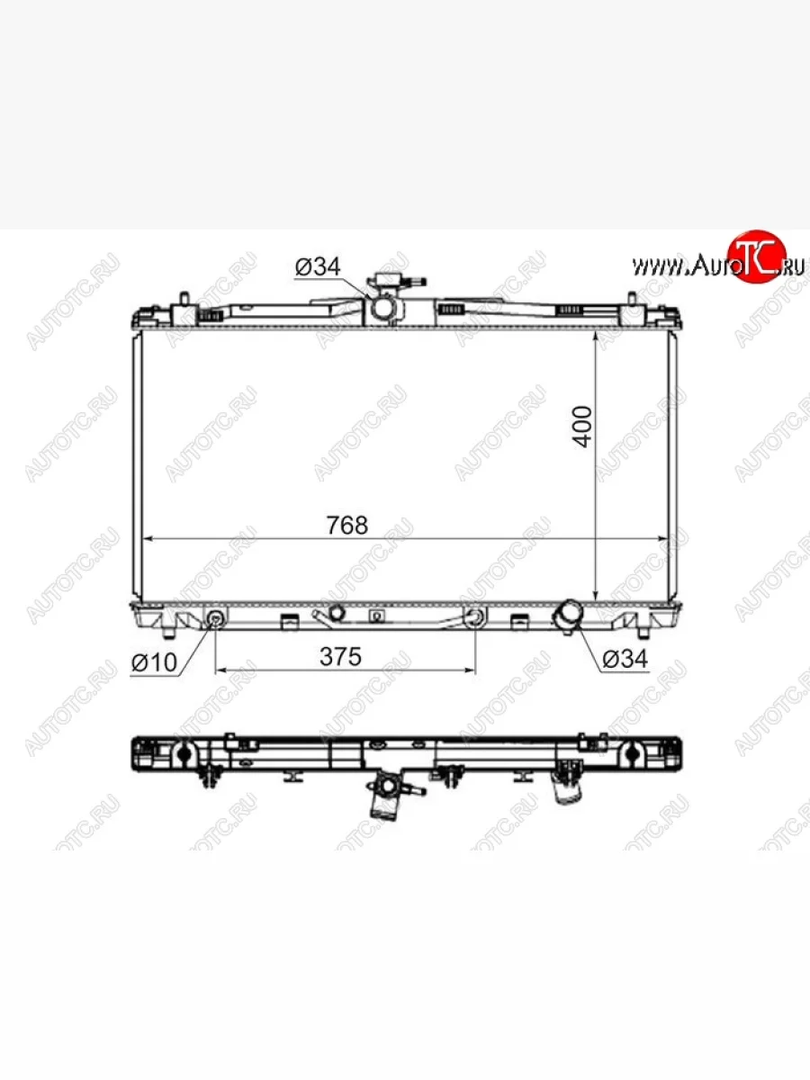 Радиатор двигателя SAT Toyota Camry XV55 2-ой рестайлинг (2017-2018)  в Самаре Самарской области