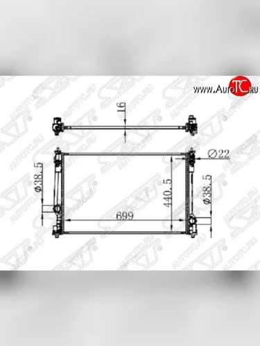 Радиатор двигателя SAT Toyota Camry XV70 дорестайлинг (2017-2021)