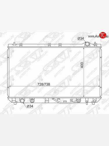 Радиатор двигателя SAT Toyota Camry XV20 (1999-2001)
