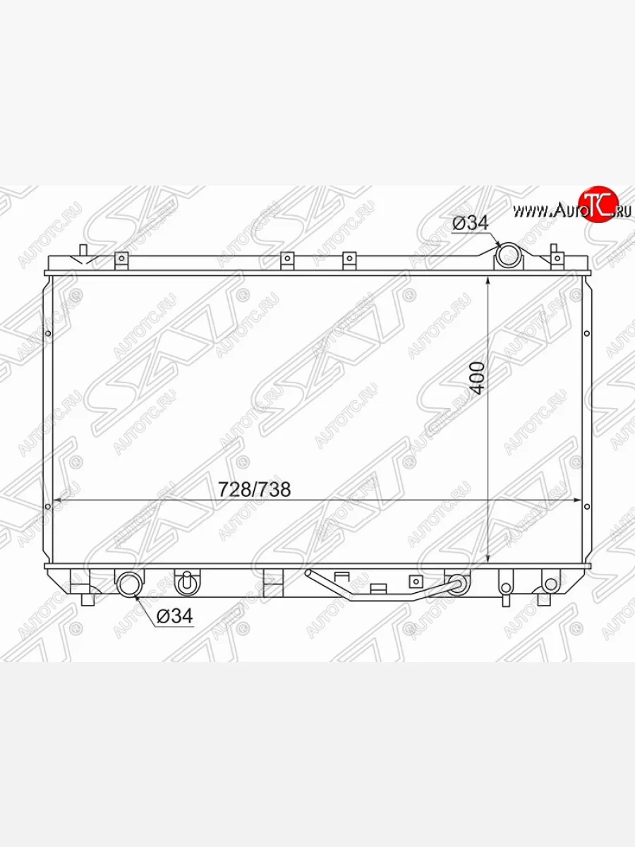 Радиатор двигателя SAT Toyota Camry XV20 (1999-2001)  в Воронеже Воронежской области