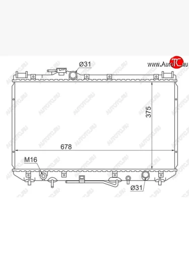 Радиатор двигателя SAT Toyota Vista  седан (1990-1994)