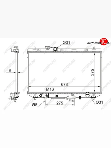 Радиатор двигателя SAT Toyota Camry V40 (1994-1998)